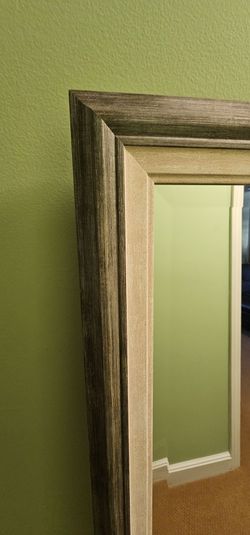 Large Rustic Full-Length Floor Mirror - Beveled Glass - $45 OBO