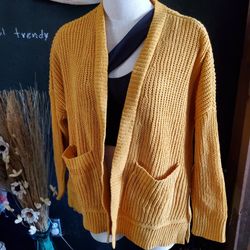 Beautiful Mustard Yellow Cardigan New