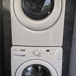 Washer and Dryer Set in white