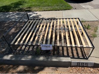 FREE IKEA Queen LUROY metal bed frame