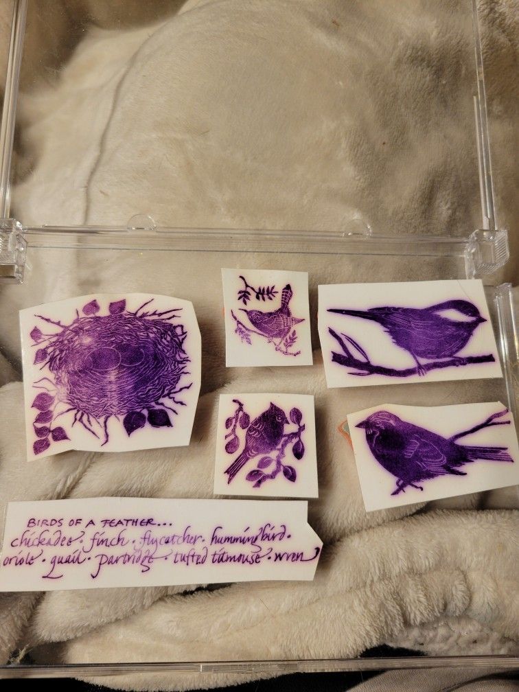 Birds Nest and Birds Rubber Stamp Set
