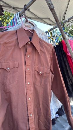 15 1/2-33 Western Snap Button Long Sleeve Shirt