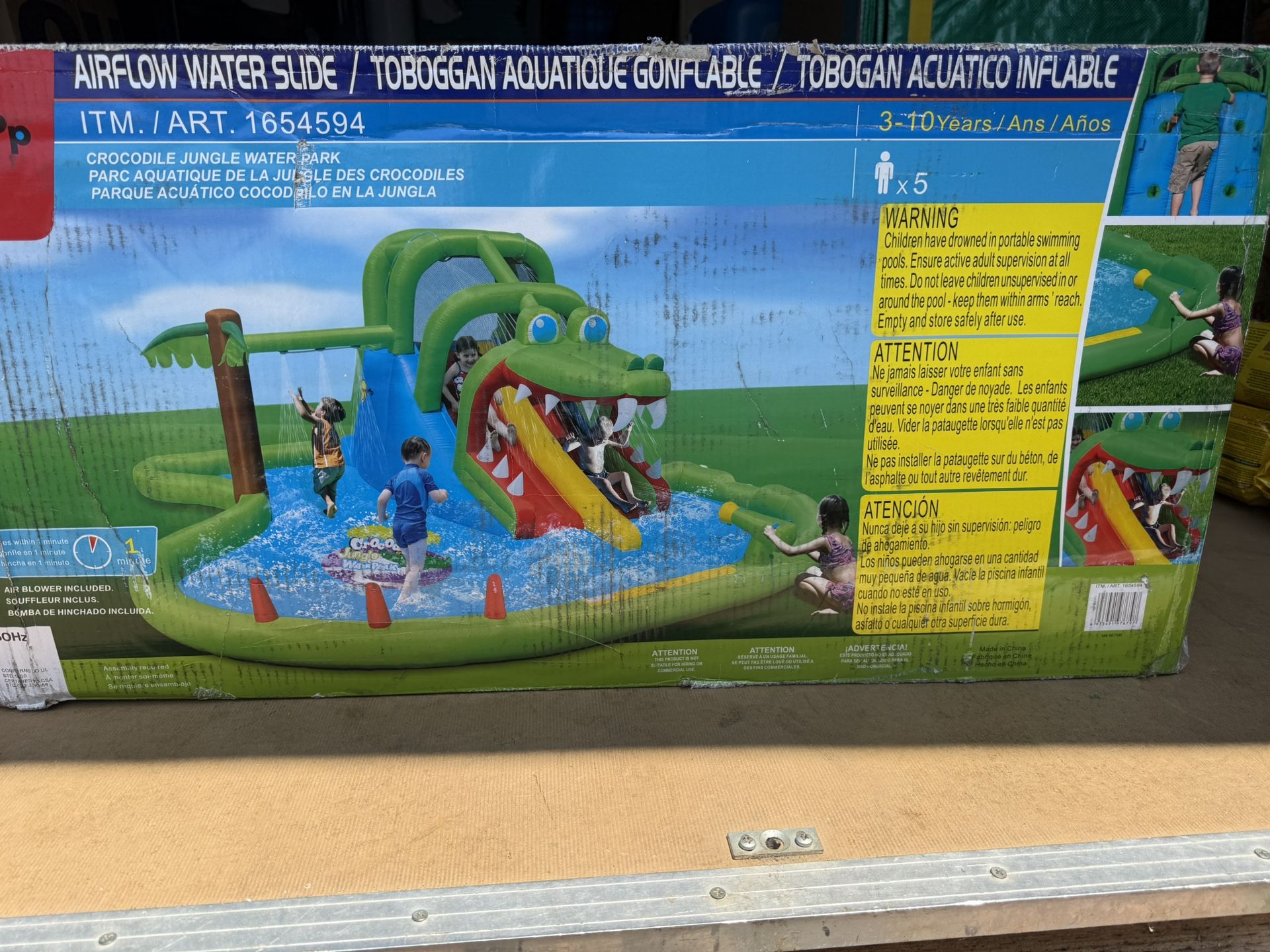 Happy Hop Crocodile Jungle Water Slide (From Costco)
