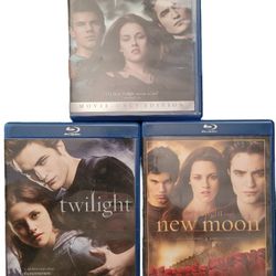 Twilight, Eclipse And New Moon Blu-Ray.