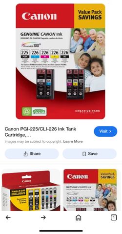 Cannon 5 Cartridge Ink Pack