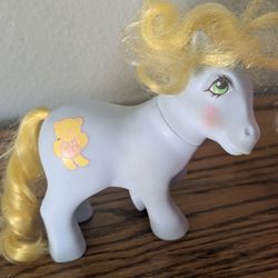 Vintage 1984 80s Hasbro My Little Pony (MLP) G1 Magic Message Ponies Cuddles / Teddi Earth Pony