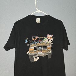 Rip N Dip The Whole Gang Cat Alien Party Shirt Size M