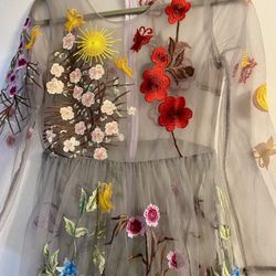 3D Floral Maxi Dress