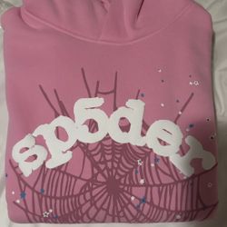 Sp5der OG Web Hoodie “Pink”