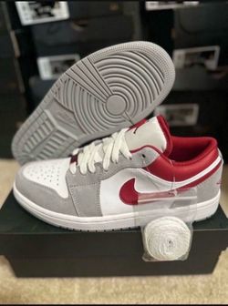 Air Jordan 1 Low SE Light Smoke Grey Gym Red Men’s DC6991-016 size 7.5 Brand New