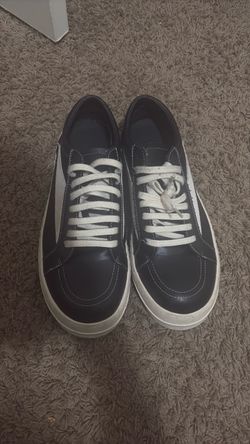 Black Low-Top Leather Sneakers