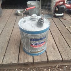 Vintage Sturdy Galvanized Steel Kerosene Oil Can, Great Condition. $10.00.