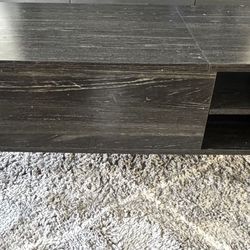 Coffee Table / TV Stand Black Wood