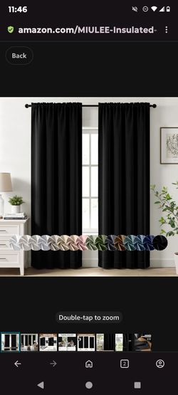 Blackout curtains BLACK 2x40"x84" Brand new Free Delivery