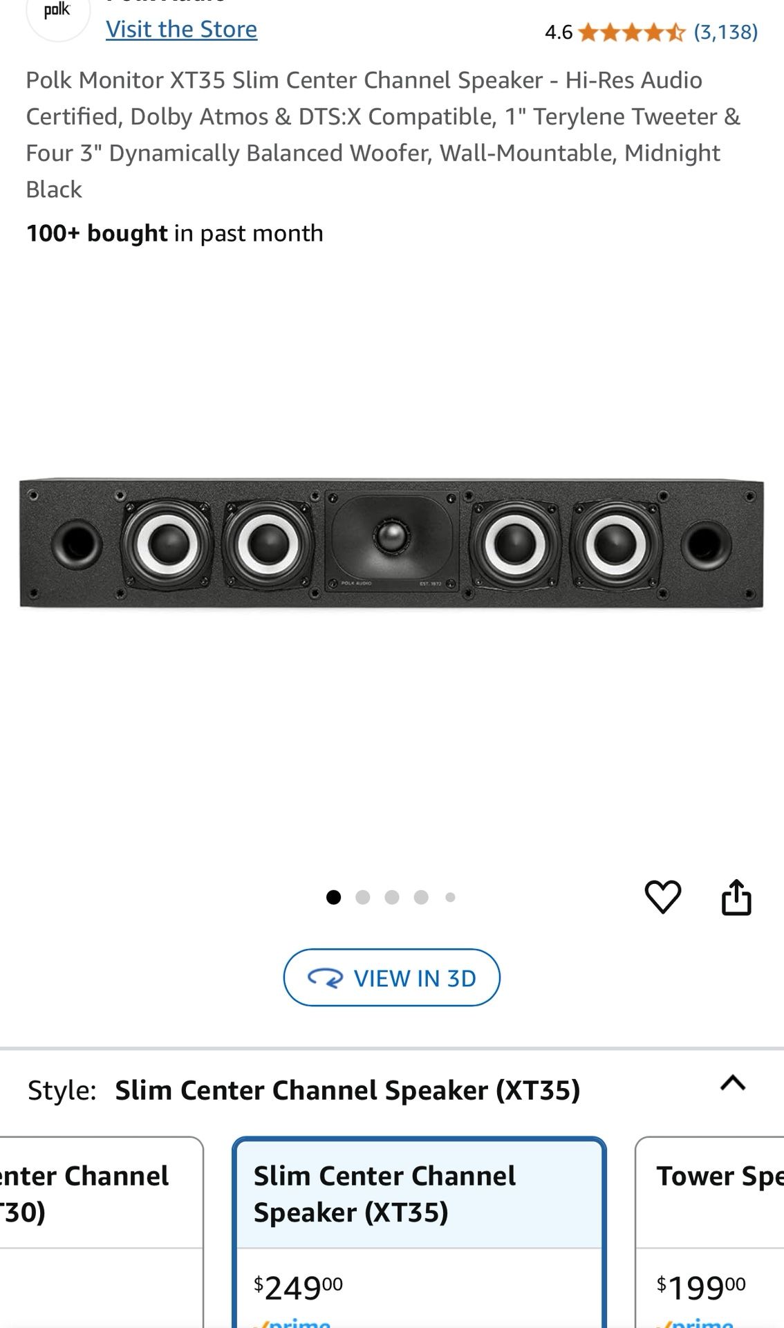 Polk Monitor XT35 For Sale
