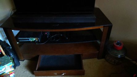 Glass TV stand with a Drawer
