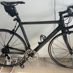 Cannondale Supersix 54cm Black Naked carbon Race Road Bike SRAM Rival