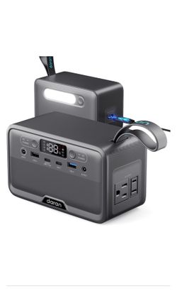 DaranEner - R100 Portable Power Station 89.6Wh LiFePO4 Battery, 100W Pure Sine Wave AC Output 7 Output Ports, USB-C PD Fast Charging (89.6 Wh Capacity