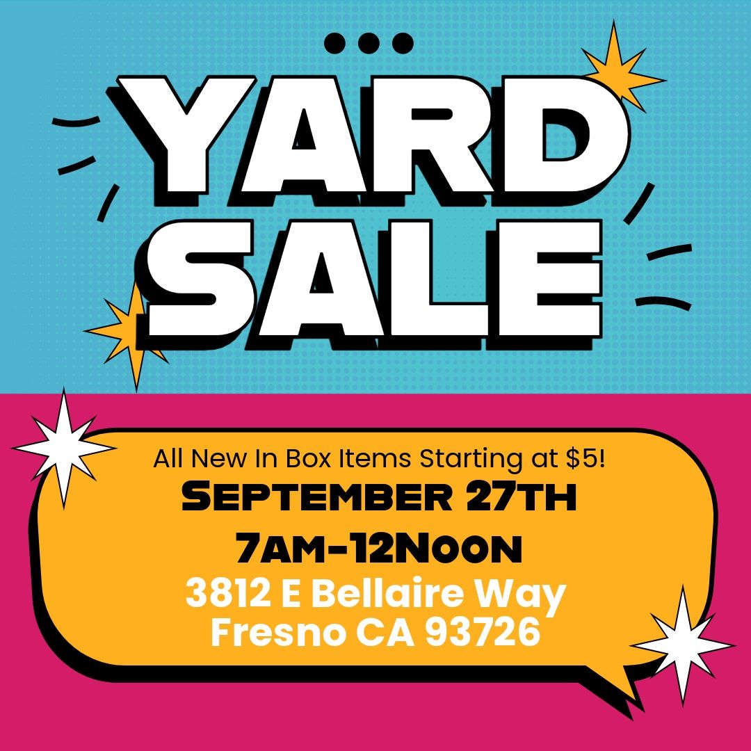 BIG YARD SALE THIS SATURDAY