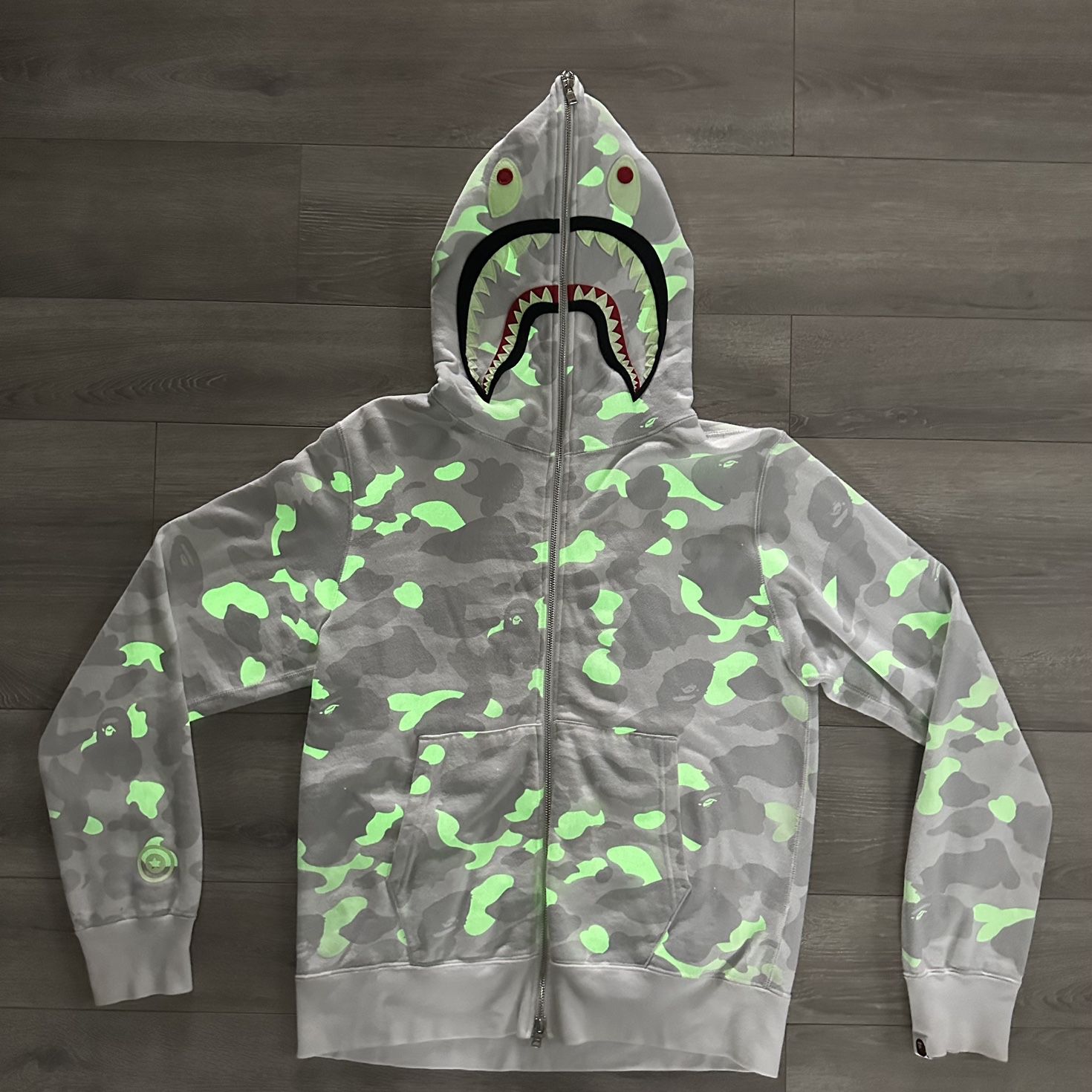 Bape Hoodie Shark Jaw Camo Ape Hoodies Printed Shark Mouth Jacket for Sale  in New Haven, CT - OfferUp