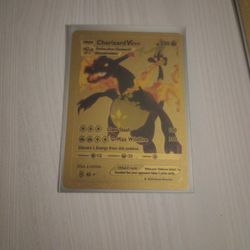 Charizard VMAX Shiny Gold Metal Pokemon Cards NM Card