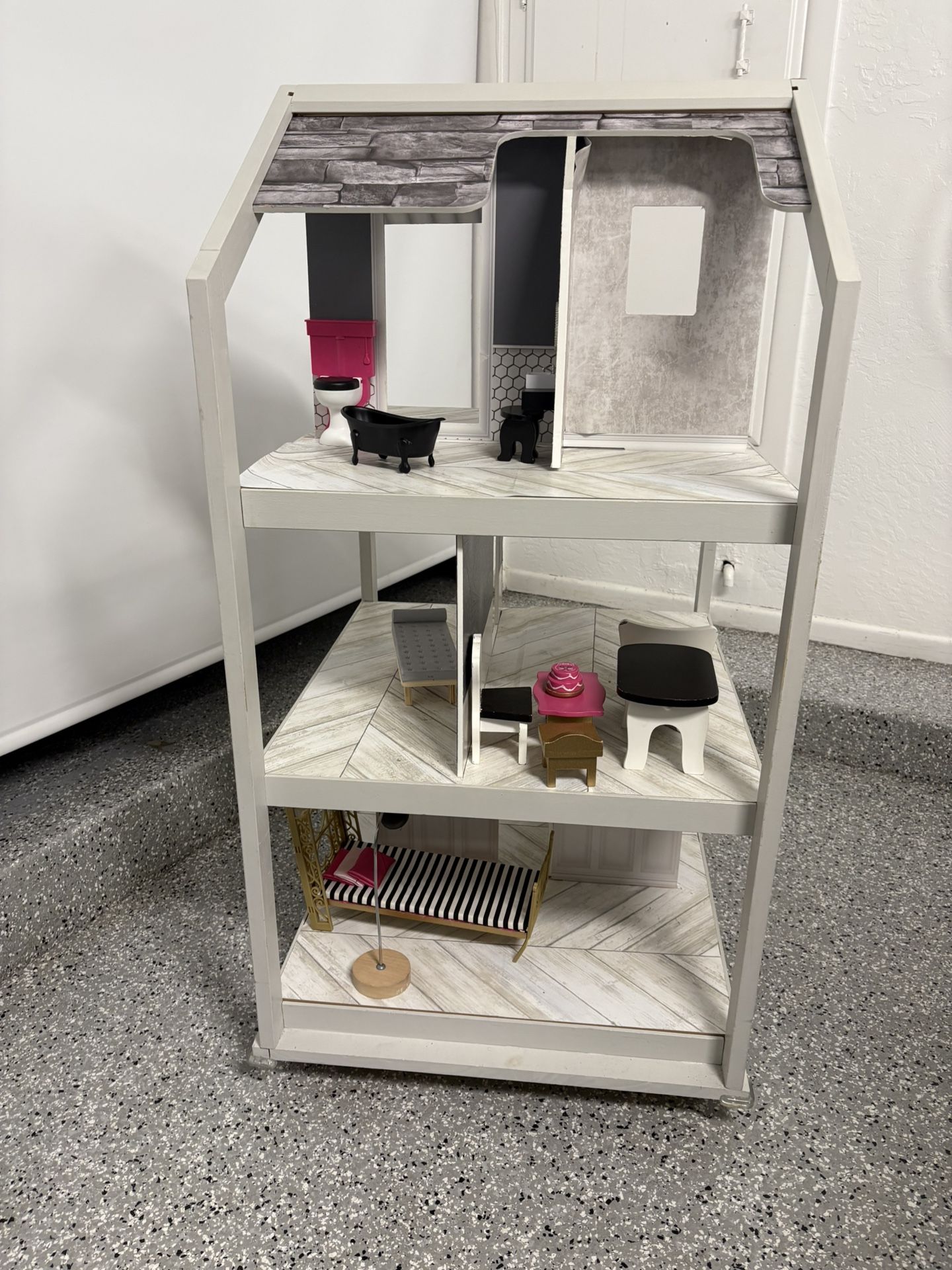*YES AVAILABLE* KidKraft Mansion Wooden Dollhouse 360-Play with Wheeled Base