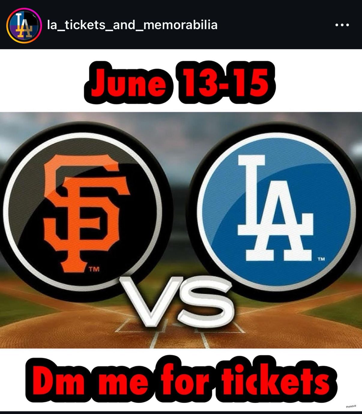 Dodgers Vs Giants Tickets