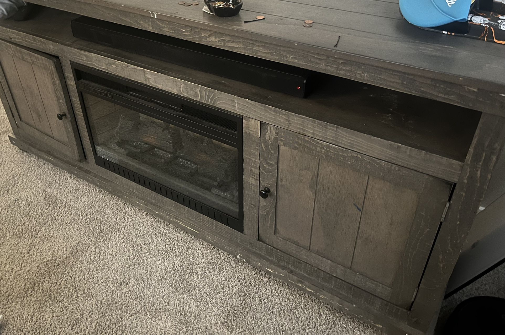 fireplace tv stand