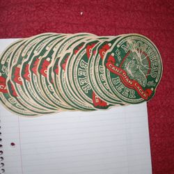14 Vintage Moosehead Beer Coasters.
