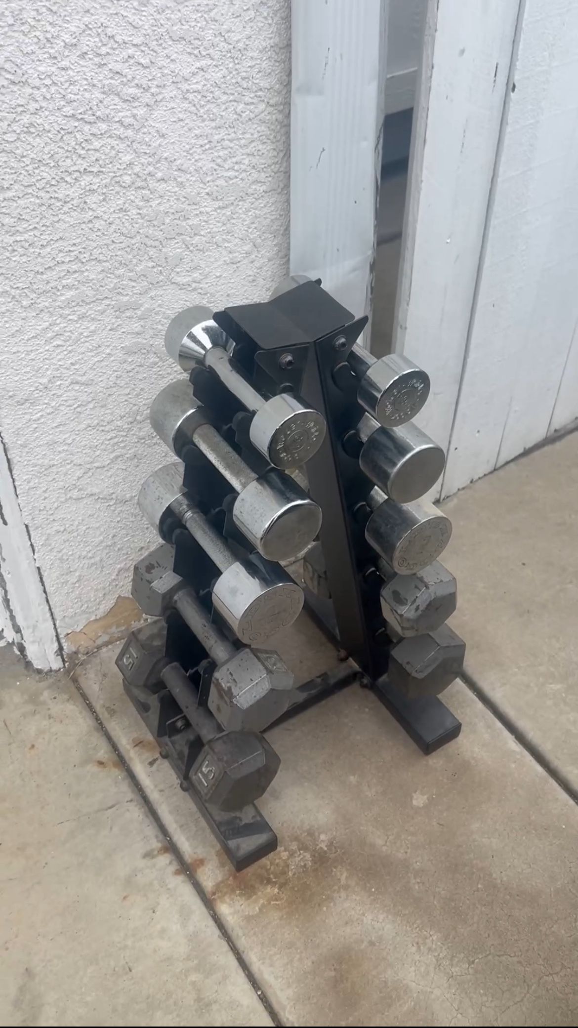 5-15lbs Dumbbell Set With Rack