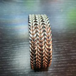 Bold Stainless Steel Triple Braid Cuff Bracelet