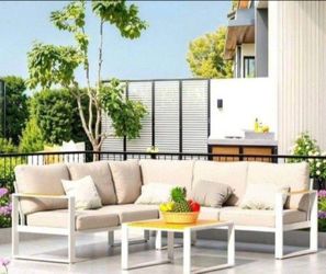 Outdoor Sectional Sofa Set with Coffee Table aluminum patio furniture aluminum patio set brand new in the box 🚛🚎☑️🆕