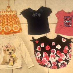 Adorable girl’s shirts. Size 5,5/6,6