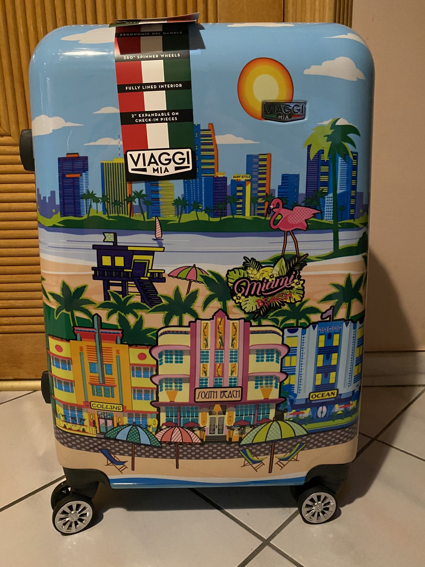 Mia Viaggi south beach hard spinner luggage 24inch