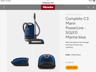Miele C3 Marin Vacuum Cleaner - New In Box (Store Closing Sale) Located In San Marcos