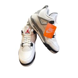 Nike Air Jordan 4 Retro OG GS “White Cement” 2025 IB4171-100 B Grade