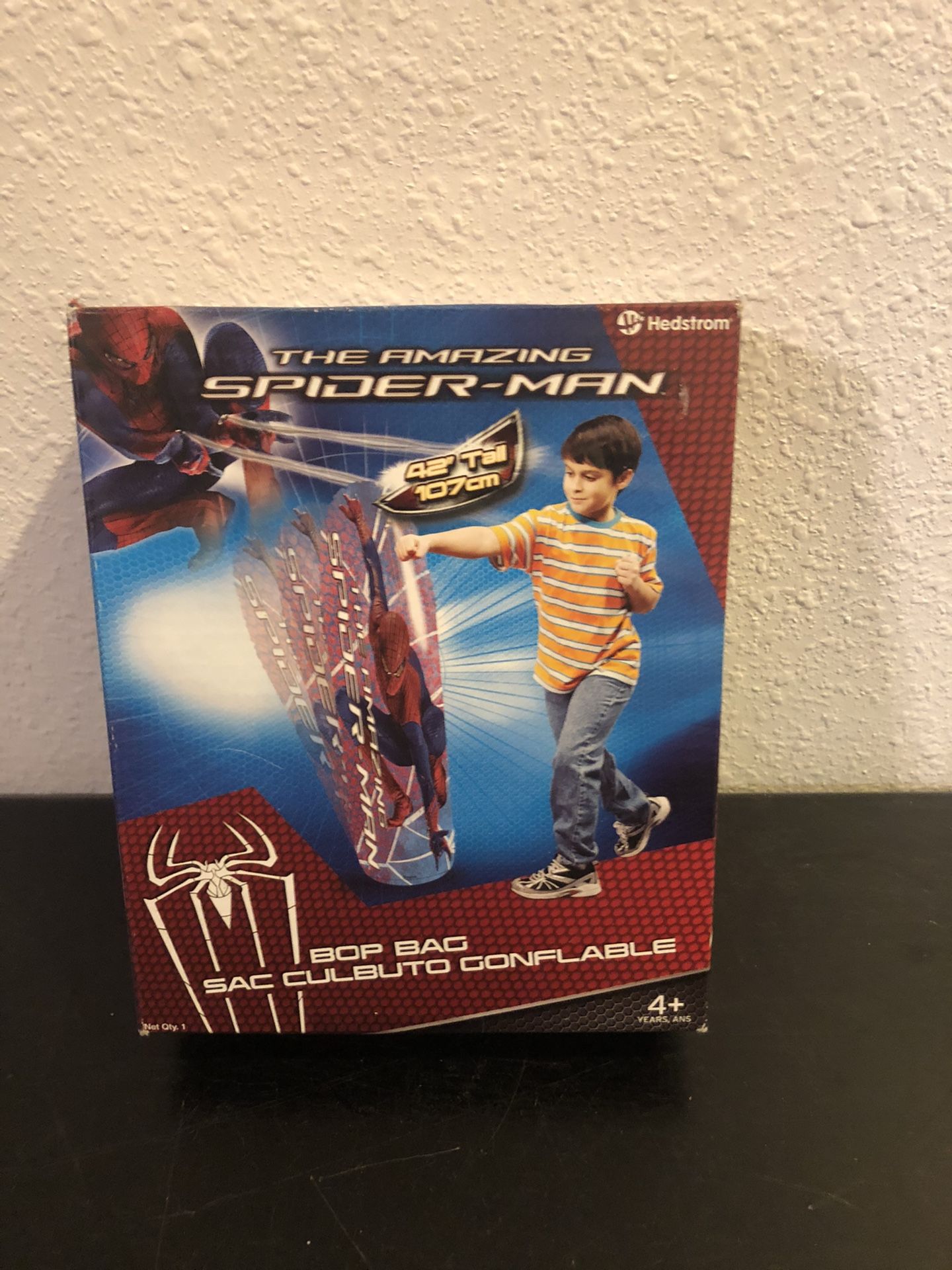 Inflatable spiderman bop Punching bag 42” tall