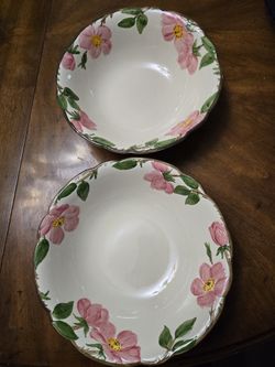 Two 9in X 2.5in Franciscan Serving Bowls