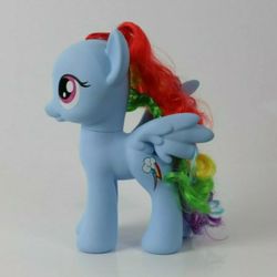 Rainbow Dash My Little Pony Hasbro 2013 Large Blue Vinyl C-029A Pegasus Pony 9"