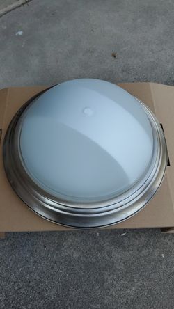 Brushed nickel flushmount ceiling light