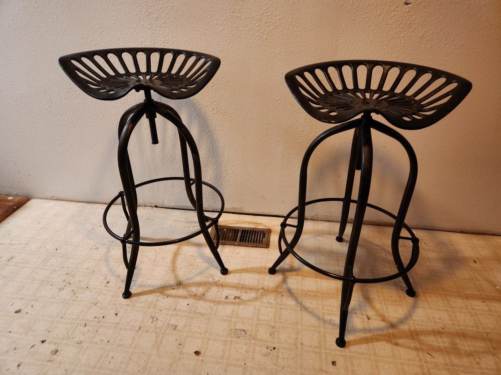 Pair Of Tractor Seat Barstools