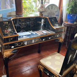 Japanese Wood Lacquer Desk 