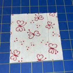 Flannel Fabric 5” Rotary Cut Squares -50 Squares, White With Butterflies  
