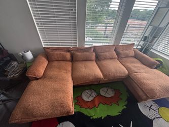 U-Shaped Bouclé Sectional Sofa