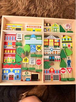 Wooden Town play set
