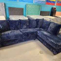 Sectional sofa blue