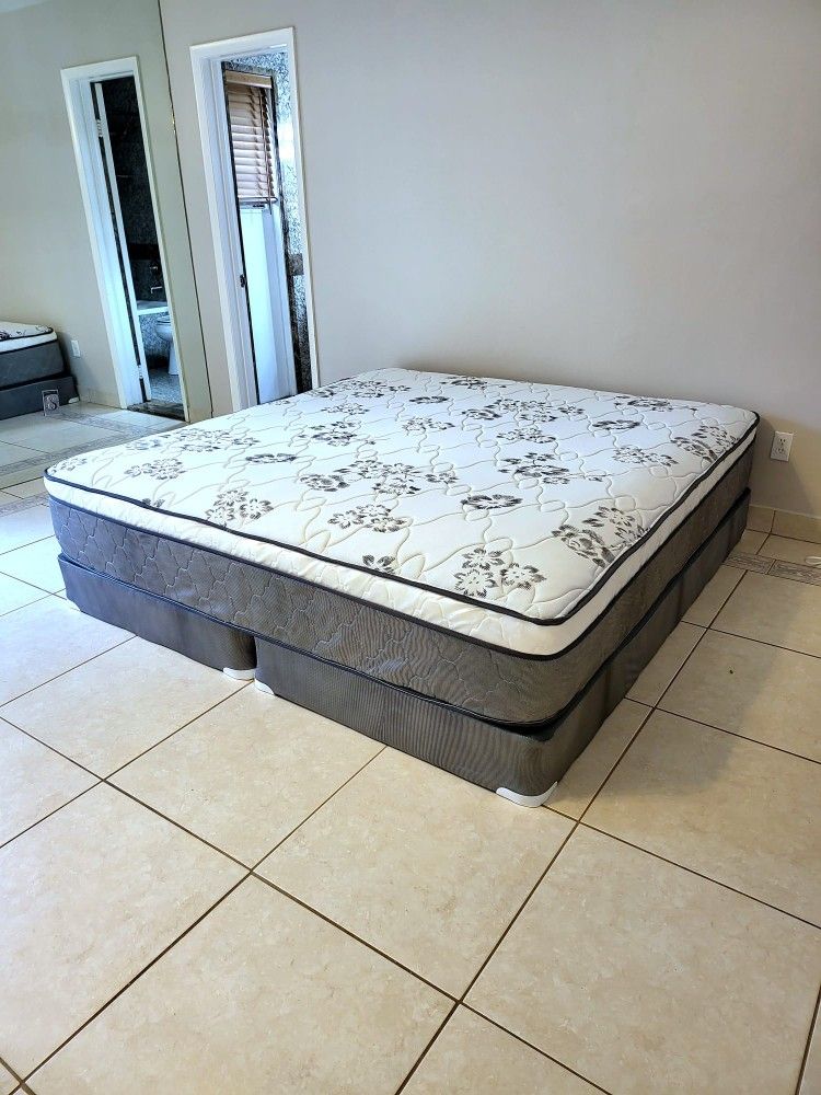 NEW KING PILLOW TOP MATTRESS AND BOX SPRING AVAILABLE FULL SIZE