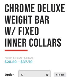 6’ Chrome Weighted Bars 2x