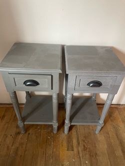 Night Stands Solid Wood in Gray Color $15 each