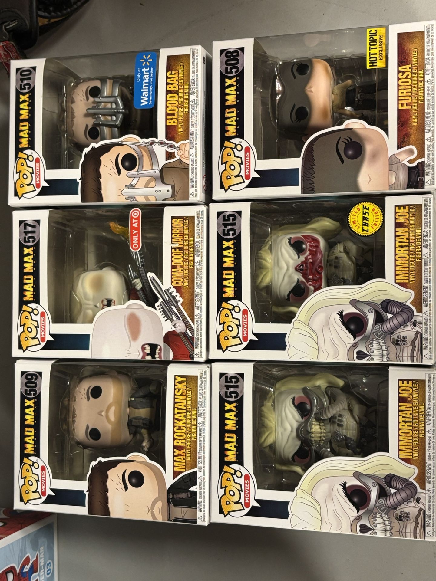 Pop! Funko Lot - Mad Max Fury Road - The Road Warrior - Grailed Figures Rare!